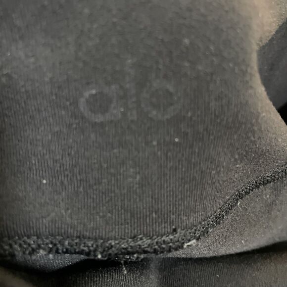 Alo Yoga Chevron Capri Semi Sheer Black Legging - Size Small - Picture 5 of 11